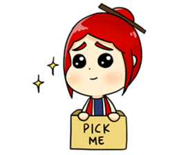 Bebe the kite girl sticker #8311538