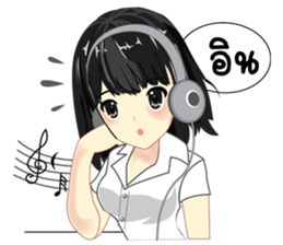 Cute university girl sticker #8313160