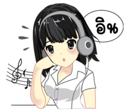 Cute university girl sticker #8313160