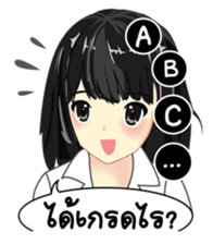 Cute university girl sticker #8313172