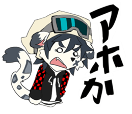 Snowboarder mascot "Hyoma" sticker #8313465