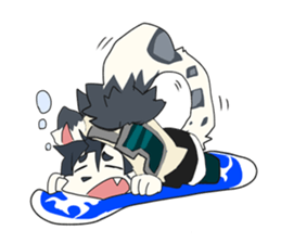 Snowboarder mascot "Hyoma" sticker #8313473