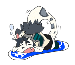 Snowboarder mascot "Hyoma" sticker #8313473