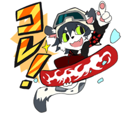 Snowboarder mascot "Hyoma" sticker #8313476