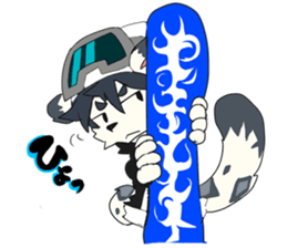 Snowboarder mascot "Hyoma" sticker #8313480