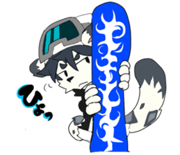 Snowboarder mascot "Hyoma" sticker #8313480