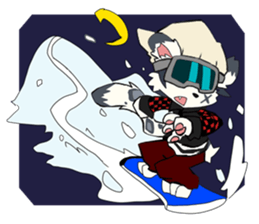 Snowboarder mascot "Hyoma" sticker #8313483
