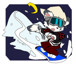 Snowboarder mascot "Hyoma" sticker #8313483