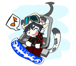 Snowboarder mascot "Hyoma" sticker #8313490