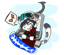 Snowboarder mascot "Hyoma" sticker #8313490