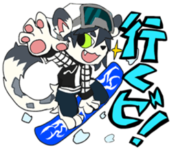 Snowboarder mascot "Hyoma" sticker #8313491