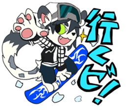 Snowboarder mascot "Hyoma" sticker #8313491
