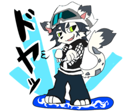 Snowboarder mascot "Hyoma" sticker #8313493