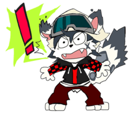 Snowboarder mascot "Hyoma" sticker #8313497