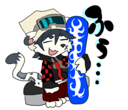 Snowboarder mascot "Hyoma" sticker #8313499