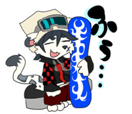 Snowboarder mascot "Hyoma" sticker #8313499