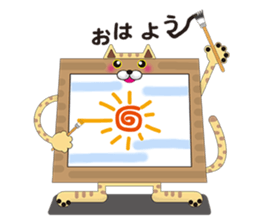 Canvas cat sticker #8314420