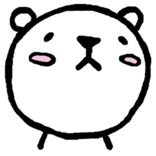 Expressive Polar Bear sticker #8314460