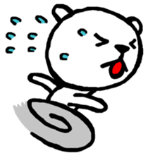 Expressive Polar Bear sticker #8314466