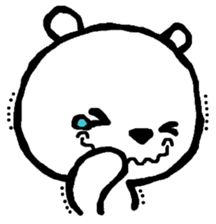 Expressive Polar Bear sticker #8314476