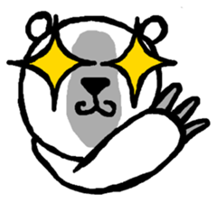 Expressive Polar Bear sticker #8314480