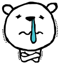 Expressive Polar Bear sticker #8314485