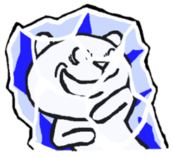 Expressive Polar Bear sticker #8314486