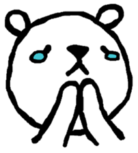 Expressive Polar Bear sticker #8314493