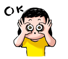 A happy girl sticker #8315404