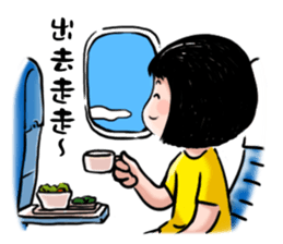 A happy girl sticker #8315417