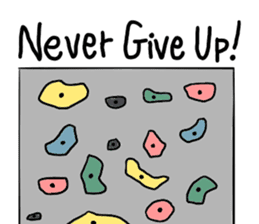 Bouldering and rock climbing sticker #8317303