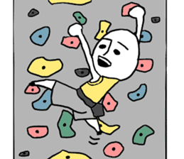 Bouldering and rock climbing sticker #8317307