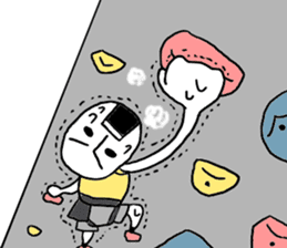Bouldering and rock climbing sticker #8317312