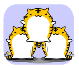 Fat tabby cat sticker #8319705