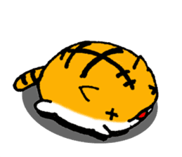 Fat tabby cat sticker #8319706