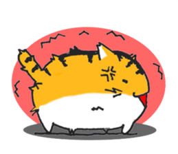 Fat tabby cat sticker #8319709