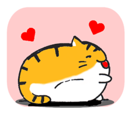 Fat tabby cat sticker #8319710
