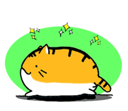 Fat tabby cat sticker #8319711