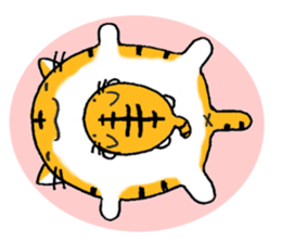 Fat tabby cat sticker #8319712