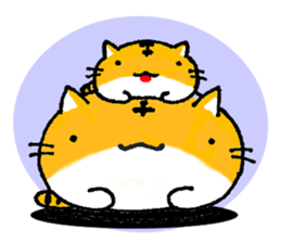 Fat tabby cat sticker #8319714