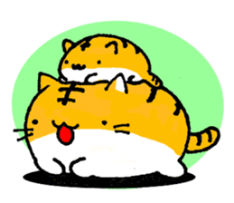 Fat tabby cat sticker #8319715