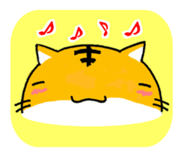 Fat tabby cat sticker #8319716