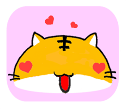 Fat tabby cat sticker #8319717
