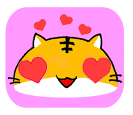 Fat tabby cat sticker #8319718