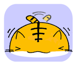 Fat tabby cat sticker #8319719