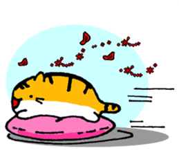 Fat tabby cat sticker #8319721