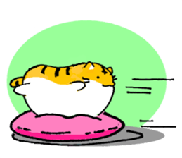 Fat tabby cat sticker #8319722