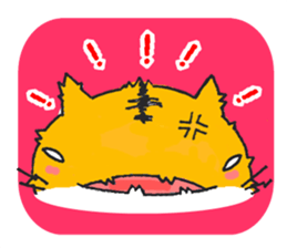 Fat tabby cat sticker #8319725