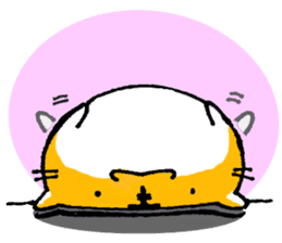 Fat tabby cat sticker #8319729