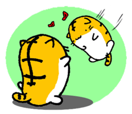 Fat tabby cat sticker #8319733